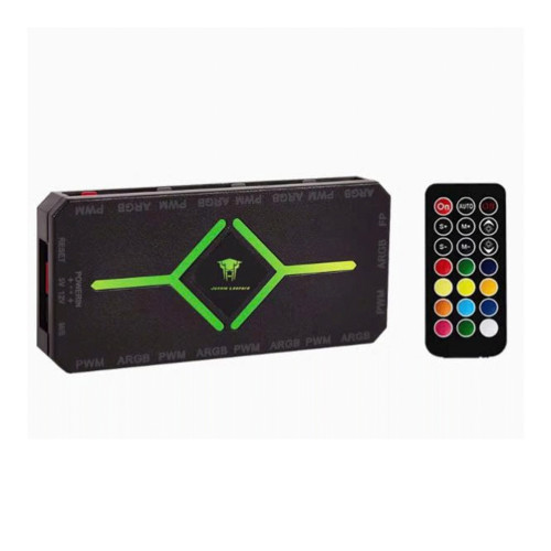 Bộ hub kèm remote sync fan ARGB Leopard - Đen