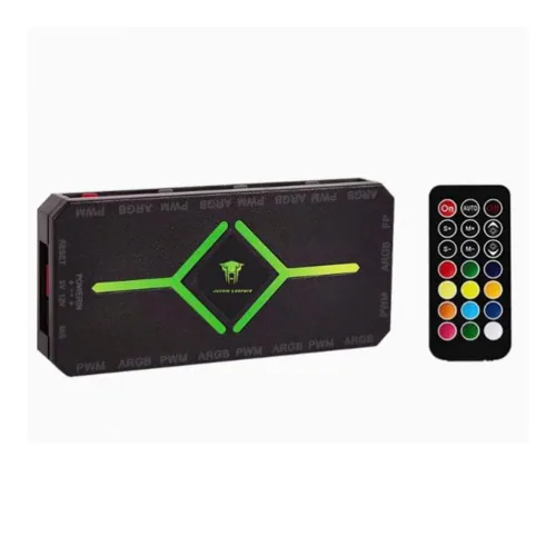 Bộ hub kèm remote sync fan ARGB Leopard - Đen