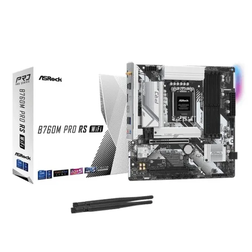 Mainboard ASRock B760M Pro RS Wifi DDR5 | LGA 1700, mATX, 4 khe RAM