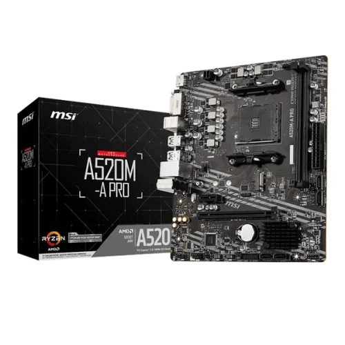 Mainboard MSI A520M-A Pro DDR4 | AM4, mATX, 2 khe RAM