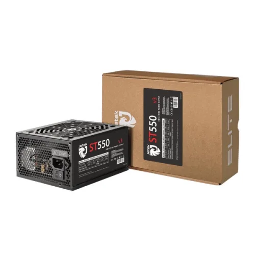 Nguồn máy tính Jetek ST550 V3 550W | 450W Liên tục, Non Modular, Cáp dẹt, ATX, Đen
