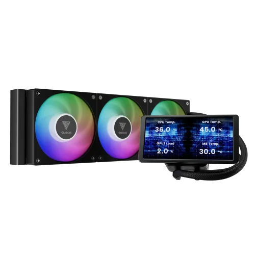 Tản nhiệt nước Gamdias CHIONE P5-360 PRO | 360mm, 3 Fan 120mm, PWM, Đen