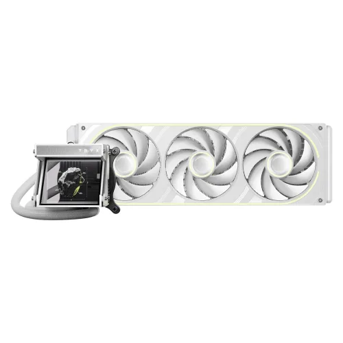 Tản nhiệt nước TRYX HOLO 360 ARGB (L-H360A-DM3M-G0W) | LCD 640×480, 280W, Trắng