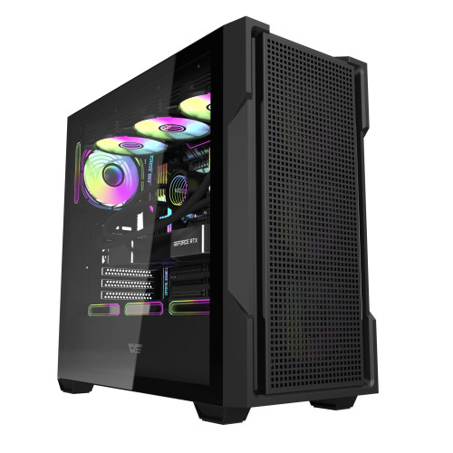 Thùng máy Case Darkflash DS900 Mesh ATX - Đen (Mặt lưới)