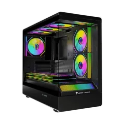 Thùng máy Case Lian Li Vector V100 Mini (V100MIX) | Mini Tower, Không kèm fan, Đen - Bezon Buôn Ma Thuột
