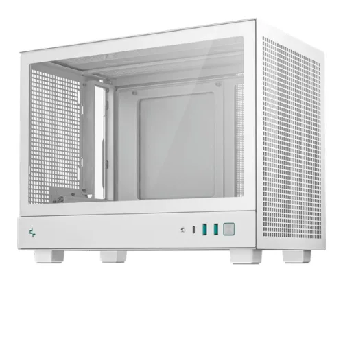 Thùng máy Deepcool CH160 WH Glass Mini-ITX | Trắng, không kèm fan