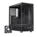 Thùng máy EINAREX S500 Core Black F-ATX | Kèm 1 Fan Đen, Kính cường lực, Đen - 1