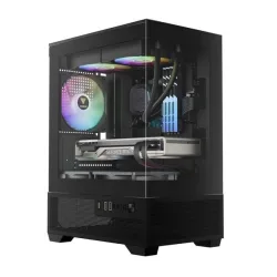 Thùng máy Gamdias Aura GC9M Elite ARGB M-ATX (Kèm Sẵn 3F ARGB) - Đen - Bezon Buôn Ma Thuột