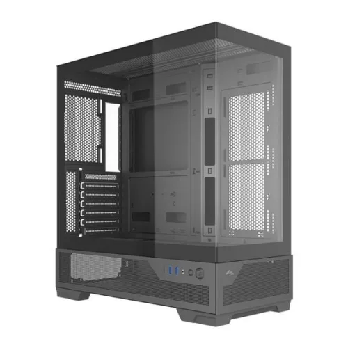 Thùng máy hồ cá E-DRA ECS1303H | Micro-ATX, Mặt kính cường lực, Hỗ trợ 5 Fan, Trắng