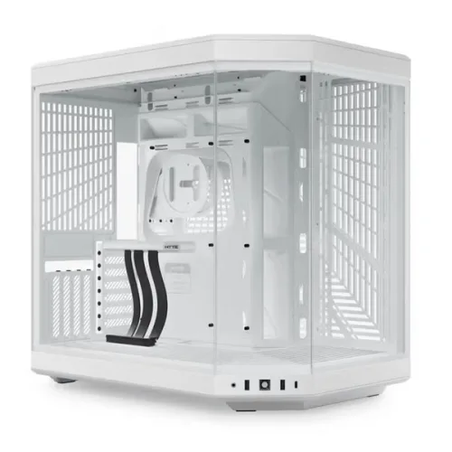 Thùng máy Hyte Y60 BlackCherry (CS-HYTE-Y60-BR) | Mid-Tower, Dual Chamber, Kèm sẵn Riser PCIe 4.0, Đen Đỏ