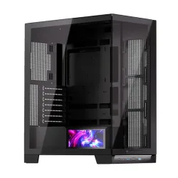 Thùng máy Leopard AX-8 LCD (Không kèm Fan) | Mid Tower, ATX/M-ATX/ITX, ARGB, Kính cường lực, Đen - Bezon Buôn Ma Thuột
