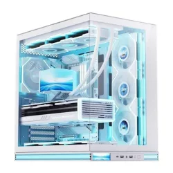 Thùng máy Leopard AX-2 | ATX, Màn hình LCD, ARGB, Không kèm fan, Trắng - Bezon Buôn Ma Thuột