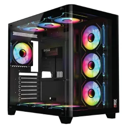 Thùng máy Magic Gaming GA-02 Curved F-ATX Support AIO 360 (Hồ Cá) Không Kèm Sẵn Fan - Đen - Bezon Buôn Ma Thuột