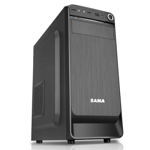 Thùng máy văn phòng SAMA M1 | Micro-ATX / ATX, Đen