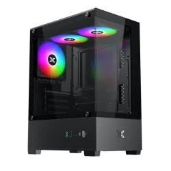 Thùng máy Xigmatek View III 3F | M-ATX/Mini-ITX, 2 Mặt Kính Cường Lực, Đen - Bezon Buôn Ma Thuột