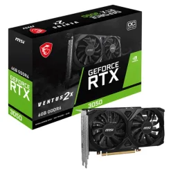 Card màn hình NVIDIA GeForce RTX 3050 MSI Ventus 2X OC | 6GB GDDR6, 2304 CUDA, 300W - Bezon Buôn Ma Thuột