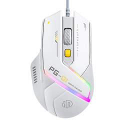 Chuột gaming INPHIC PG1 Chính Hãng | Wired, 12800 DPI, 78g, Trắng - Bezon Buôn Ma Thuột