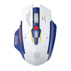Chuột gaming INPHIC F9 Gundam Chính Hãng | Wireless, 2400 DPI, 90g, Trắng Xanh - Bezon Buôn Ma Thuột