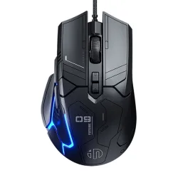 Chuột gaming INPHIC PG9 Chính Hãng | Wired, 12800 DPI, 78g, Đen - Bezon Buôn Ma Thuột