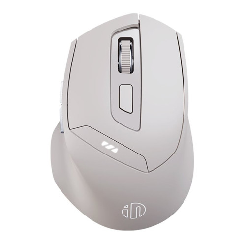 Chuột văn phòng INPHIC DR6 Chính Hãng | Wireless, Bluetooth, 2400 DPI, 84g, Trắng Xám