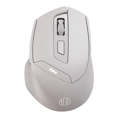 Chuột văn phòng INPHIC DR6 Chính Hãng | Wireless, Bluetooth, 2400 DPI, 84g, Trắng Xám