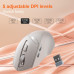 Chuột văn phòng INPHIC DR6 Chính Hãng | Wireless, Bluetooth, 2400 DPI, 84g, Trắng Xám - 1