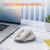 Chuột văn phòng INPHIC DR6 Chính Hãng | Wireless, Bluetooth, 2400 DPI, 84g, Trắng Xám - 3
