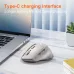 Chuột văn phòng INPHIC DR6 Chính Hãng | Wireless, Bluetooth, 2400 DPI, 84g, Trắng Xám - 3
