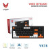 Bàn Phím Giả Cơ Có Dây VSP VK78 | Black-White-Orange (KM04-VK78000164) - 5