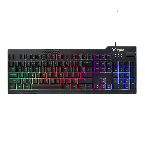 Bàn phím Gaming Rapoo V50S | 104 phím, LED đa màu, USB, màu đen