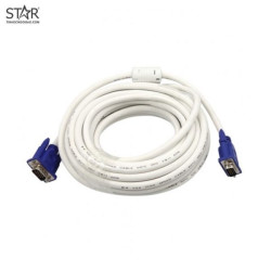 Cáp vga trắng 1.5m – 2 đầu xanh loại tốt - Bezon Buôn Ma Thuột
