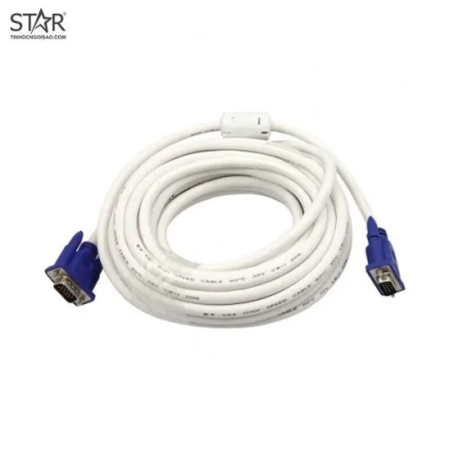 Cáp vga trắng 1.5m – 2 đầu xanh loại tốt