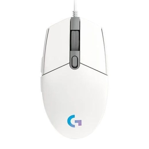 Chuột gaming Logitech G102 Gen II Lightsync | Có dây, 8000 DPI, 85g, RGB, Trắng