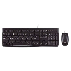 Combo phím chuột văn phòng Logitech MK120 | Có dây, Fullsize, Black - Bezon Buôn Ma Thuột