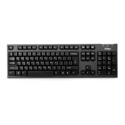 Bàn phím văn phòng Fuhlen L411 USB Black | Full-size, Membrane, chống tràn - Bezon Buôn Ma Thuột