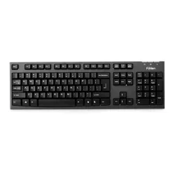 Bàn phím văn phòng Fuhlen L411 USB Black | Full-size, Membrane, chống tràn - Bezon Buôn Ma Thuột