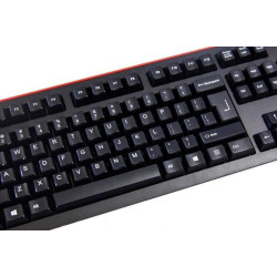 Bàn phím Fuhlen L500S Black/Red | Membrane, 104 phím, USB, chống nước - Bezon Buôn Ma Thuột