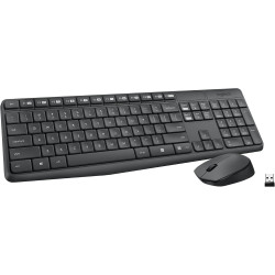 Combo bàn phím chuột không dây Logitech MK235 (920-007937) | 2.4GHz, màu xám đen - Bezon Buôn Ma Thuột