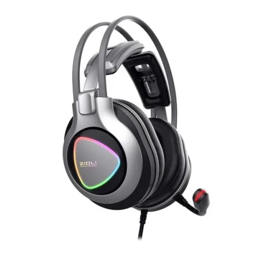 Tai nghe Gaming Zidli ZH-A10 | Có dây, Over-ear, RGB, Xám - Đen
