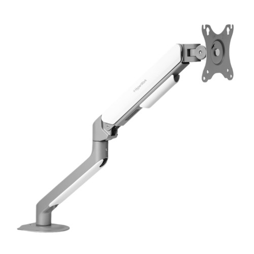 Giá treo màn hình HyperWork T6 Pro (HPW-T6P.V2-SLV) | 17-32 inch, Tay treo đơn, Trắng xám