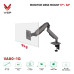 Giá treo màn hình VSP VA80-1G, 17-32 inch, Chân đơn, Màu Đen Xám - 4
