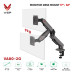 Giá treo màn hình VSP VA80-2G, 17-32 inch, Chân đôi, Màu Đen Xám - 1