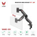 Giá treo màn hình VSP VA80-2G, 17-32 inch, Chân đôi, Màu Đen Xám - 4