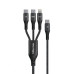 Cáp sạc 3 in 1 Bison CB301 | C to M+L+C, 100W, 1.2m - 1