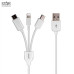 Cáp Sạc Pisen 3 in 1 AP07-1200 ( Type-C/ Lightning/ MicroUSB ) 1.2m - 1