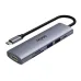 Bộ chuyển đổi đa cổng USB-C RAPOO (XD61) | USB-C to HDMI 4K 60Hz, 2 x USB-A 3.0, SD/TF Card, PD - 5