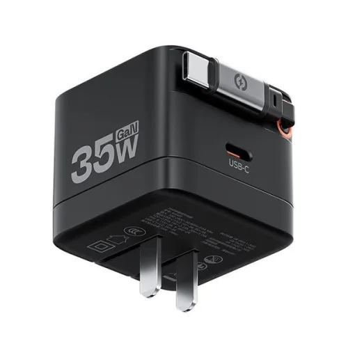 Củ sạc nhanh Movespeed MSA03 35W | Super GaN, Tích hợp Type C, Đen