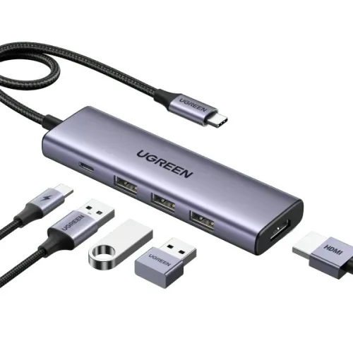 Hub chuyển đổi Type C Ugreen (15596) | 5 in 1