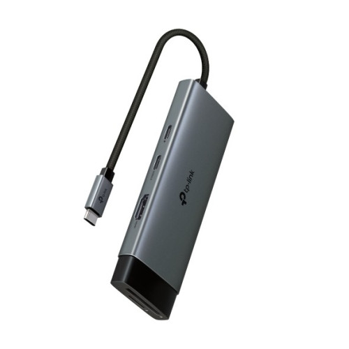 Hub USB Type-C 7 cổng (7 in 1) TP-Link (UH7020C) | 1× HDMI 4K 60Hz, 1× PD 100W, 1× SD + 1× microSD (TF) 200MBps, 2× USB-A 3.0, 1× USB-C 3.0