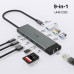 Hub USB Type-C 9 cổng (9 in 1) TP-Link (UH9120C) | 1× HDMI 4K 60Hz, 1× PD 100W, 1× RJ45 1000Mbps, 1× SD + 1× TF (104MBps), 3× USB-A 3.0, 1× USB-C 3.0 - 5